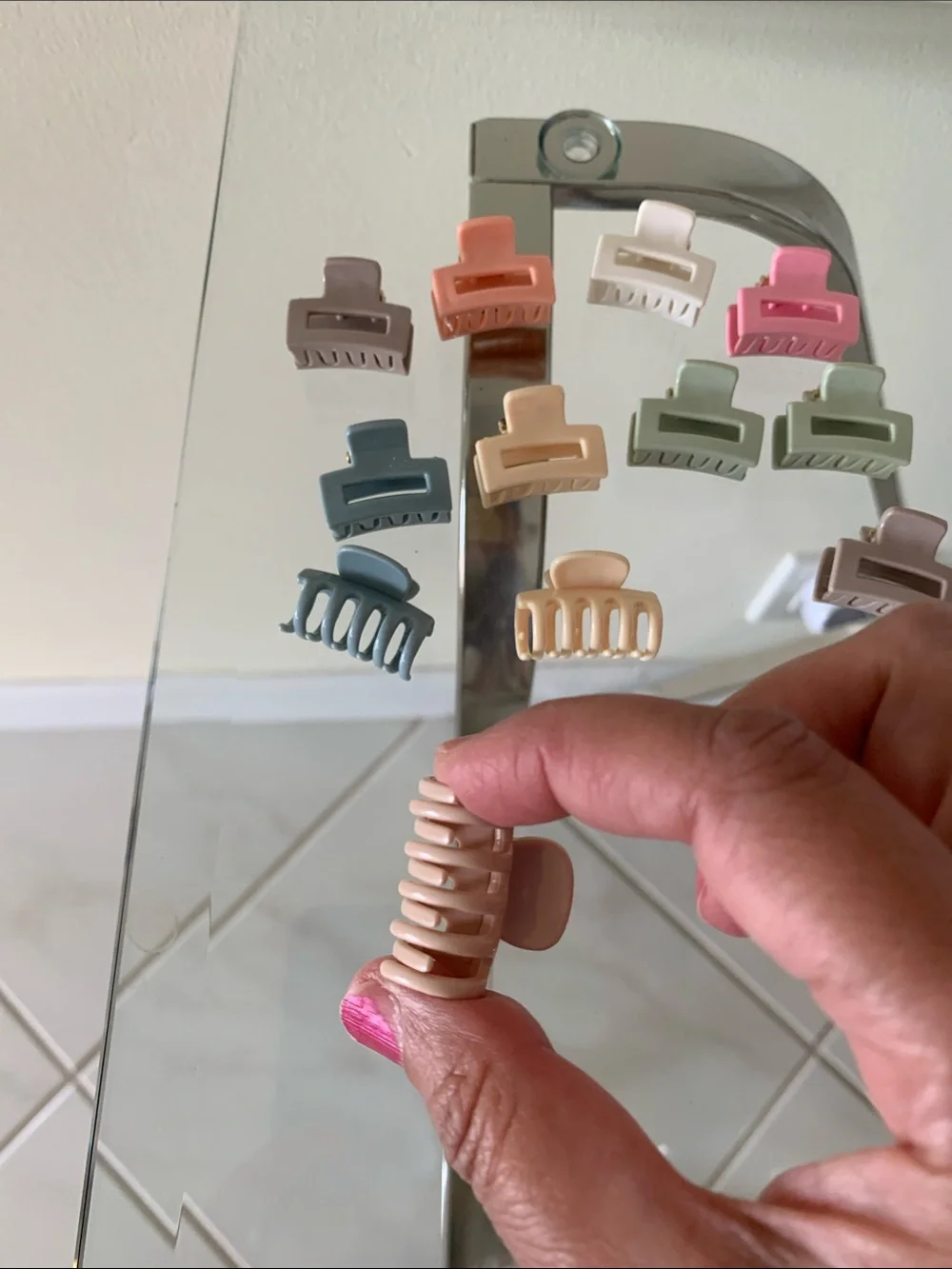 Mini Pastel Hair Claw Clips - Set of 12